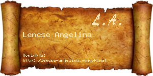 Lencse Angelina névjegykártya